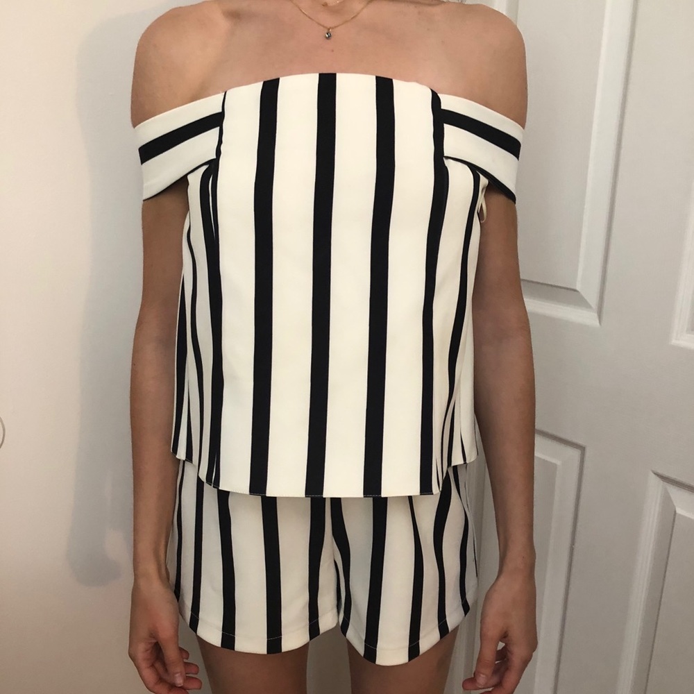 TOPSHOP · Striped Romper